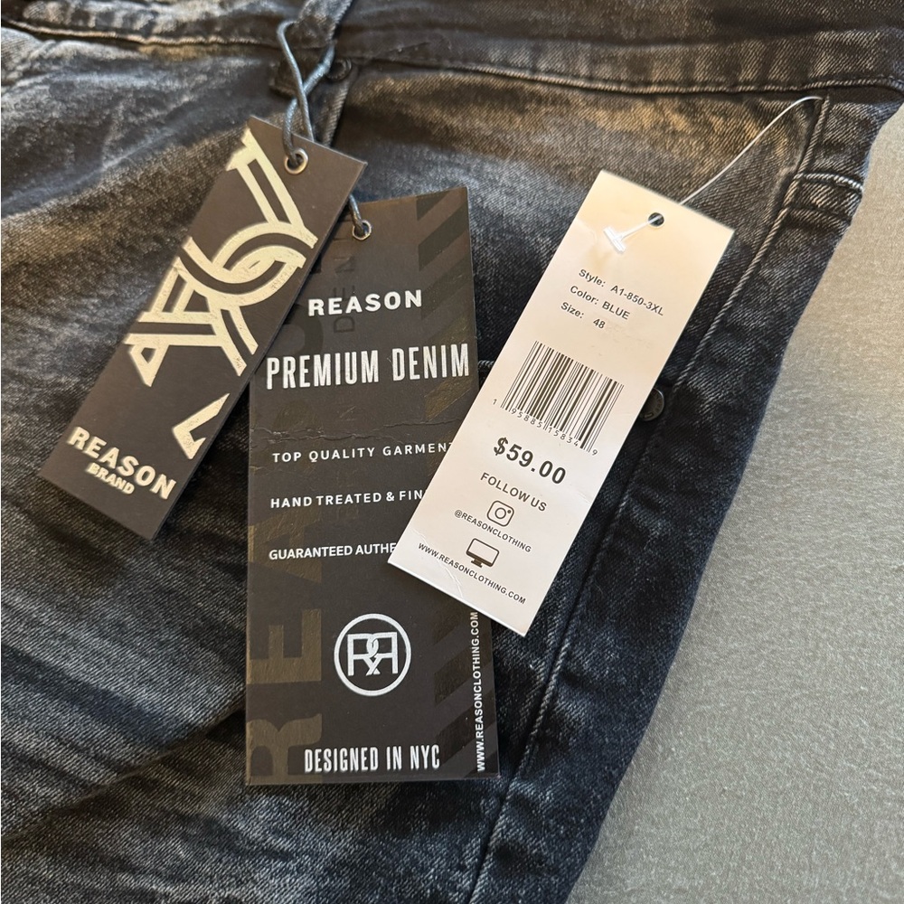 Reason Blue Skinny Jeans with Distressed Look